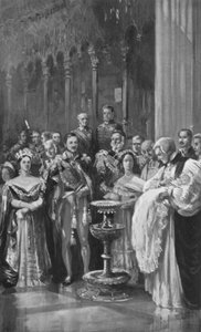 The Christening of King Edward in St. Georges Chapel, Windsor, 1842 by English School